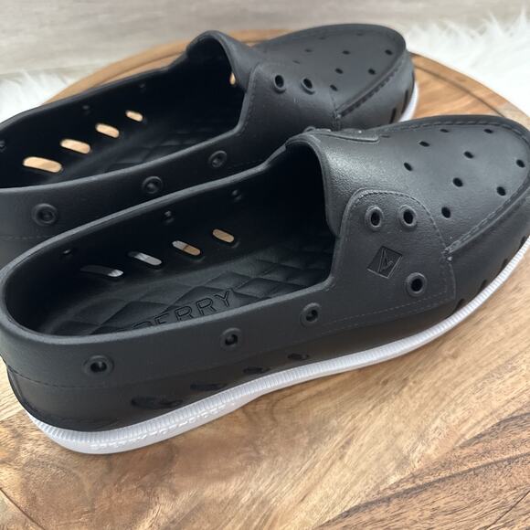 Sperry Top-Sider Top-Sider A/O Float Women's Size 11M Black White Boat Shoes NEW - Picture 12 of 15